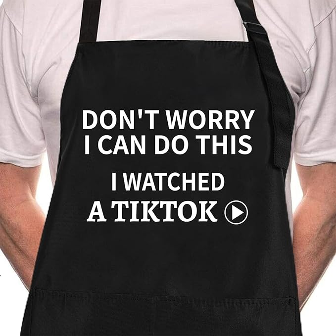 Rosoz Funny Grill Aprons For Men, Dad, Husband, Him - Aprons For Men With Pockets,Father's Day Gifts – BBQ Cooking Chef Apron