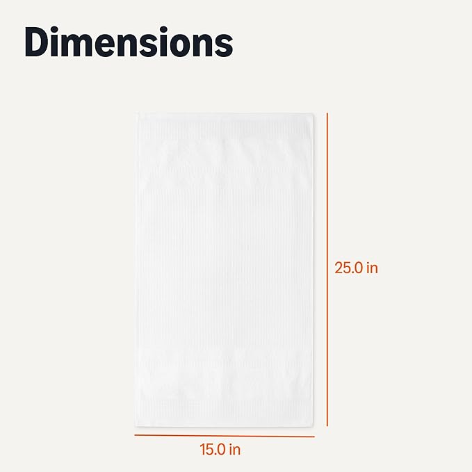 Amazon Basics Organic Cotton Waffle Weave Kitchen Dish Towels, Ultra Absorbent, Quick Drying, Lint-Free, 15 x 25 inches, 6-Pack