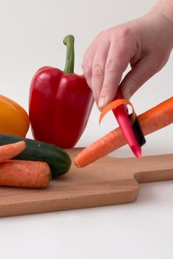 Best Vegetable Peeler : Ceramic Peeler, Red Veggie Peeler by Cestari Kitchen, Limited Edition