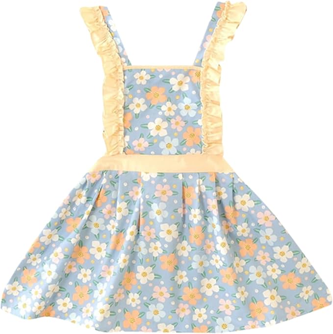 CRB Fashion Kids Cooking Baking Apron | Toddler, Little Girls, Cute Kitchen Chef Aprons
