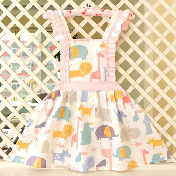 CRB Fashion Kids Cooking Baking Apron | Toddler, Little Girls, Cute Kitchen Chef Aprons