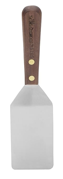 Dexter-Russell Pancake Turner, Stainless Steel with Walnut Handle, 4 x 2-1/2"