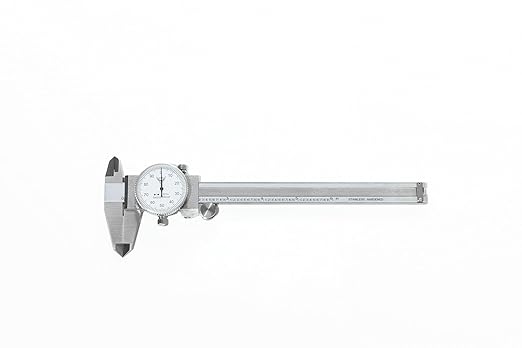 PEC Dial Caliper 0-6 Inch, Stainless Steel Precision Measuring Tool with Shock-Proof Dial, High Accuracy ±0.001"