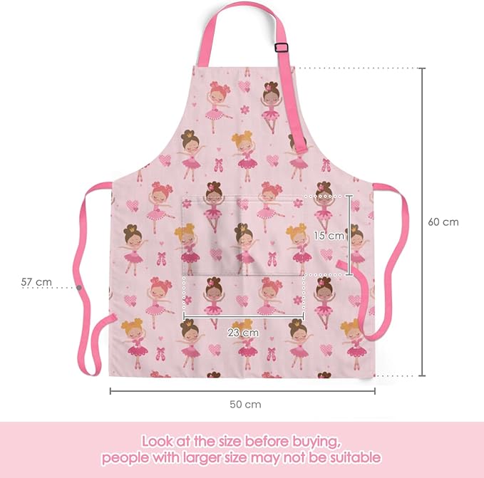 SANDJEST Kids Apron with Chefs Hat Set, Kitchen Apron Gifts