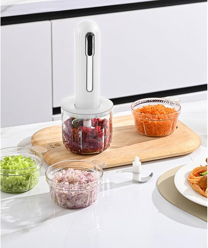 4-Cup Electric Food Chopper For Meat,Onions,vegetables,Garlic,Complementary Food, Meat Chopper Blender，Wireless Electric Food Processor