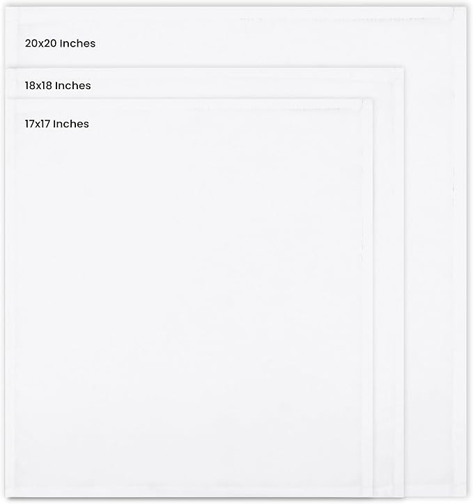 Utopia Home White Cloth Napkins (12 Pack, 20x20 Inches), Ideal Dinner Napkins for Party, Wedding and Lunch/Dinner