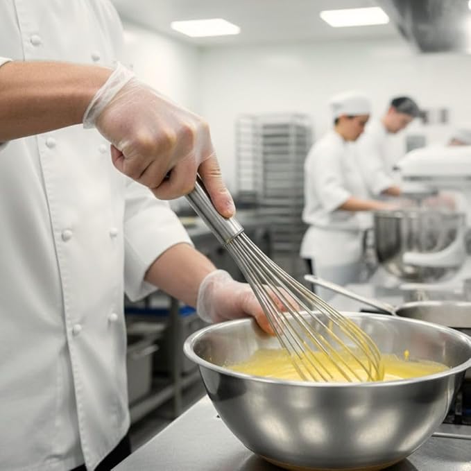Soro Essentials- 16" Stainless Steel French Whip Whisk with Thick Rigid Wire- Wire Whisk Kitchen Whisk Balloon for Whisking Cooking Beating Blending Stirring Ingredients Mixing Sauces Baking Tools