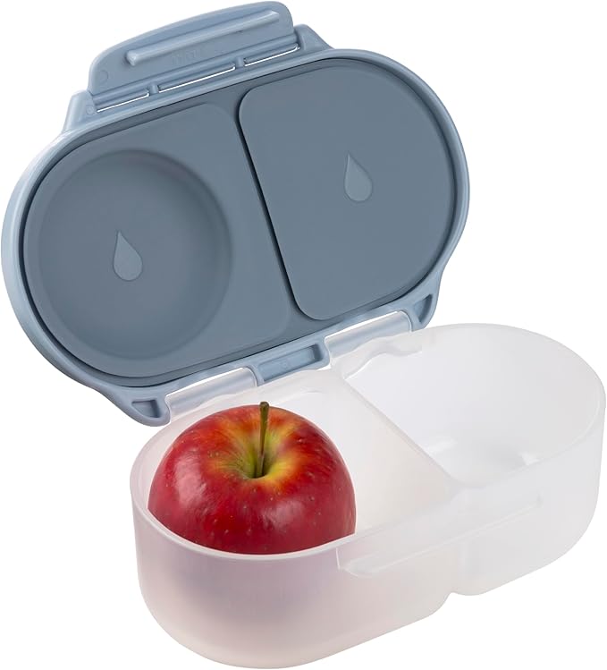 b.box Snack Box - Leakproof Mini Bento Box for Kids & Toddlers, 2 Compartment Snack Containers for Kids, Lunch Containers, Dishwasher Safe, BPA Free, PFAS Free, Ages 4m+, 1 3/4 Cup - Chill Out