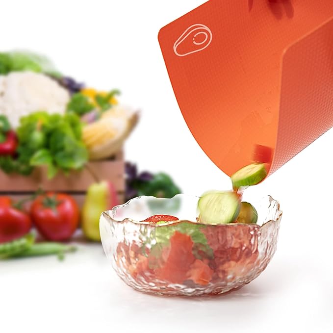 Goodluck 7 Pieces Flexible Cutting Boards, BPA Free Plastic Cutting Boards for Kitchen, Non Slip Cutting Mat for Meat and Vegetables