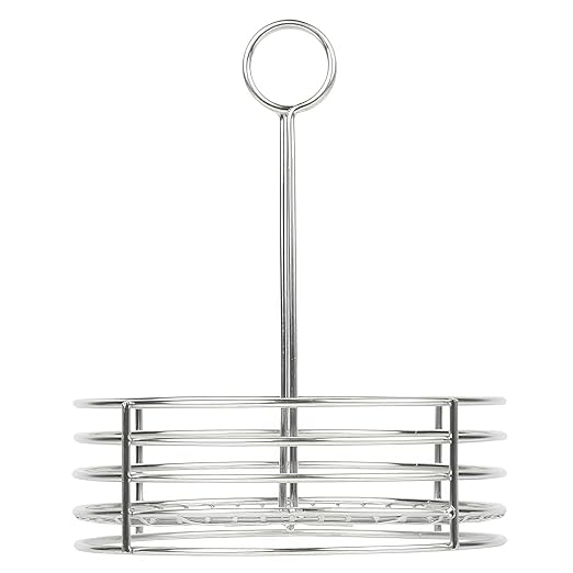 G.E.T. Stainless Steel Round Condiment Caddy - Table Caddies Collection, 7.5