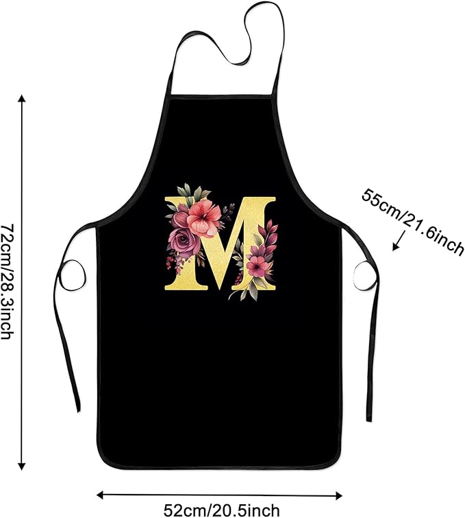 Monogrammed Aprons - A-Z Initial, Letter Aprons for Cooking and Baking