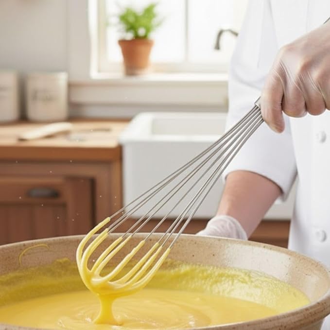 Soro Essentials- 22" Stainless Steel French Whip Whisk with Thick Rigid Wire- Wire Whisk Kitchen Whisk Balloon for Whisking Cooking Beating Blending Stirring Ingredients Mixing Sauces Baking Tools