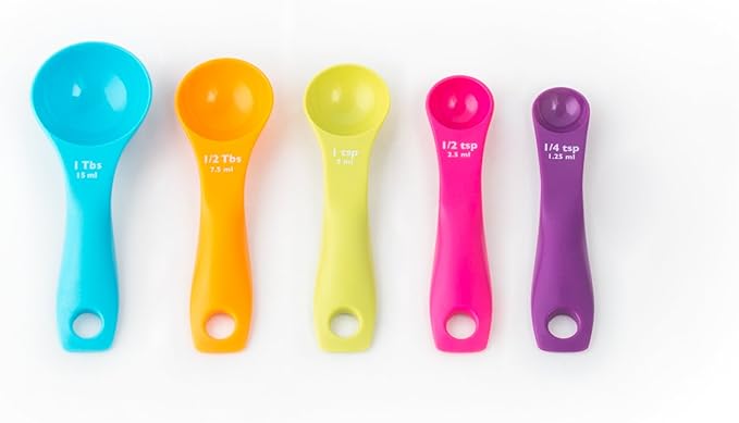 Fox Run 4843 Measuring Spoon Set, 2 x 5 x 1.75, Multicolored