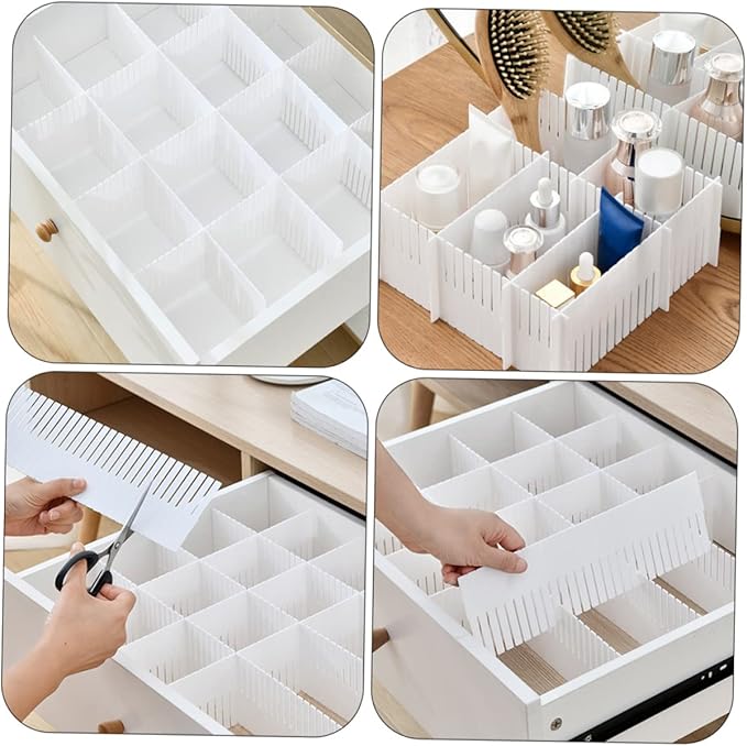 Zerodeko 10pcs Multipurpose Drawer Dividers Closet Organizers and Storage Easy to Use for Dresser Drawer Partition