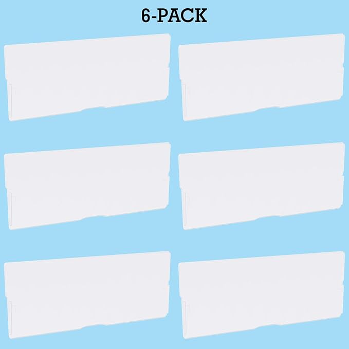 Akro-Mils 40717 Length Dividers for Plastic Storage Hardware and Craft Cabinet Large Drawers, 6 count Clear (Pack of 12)