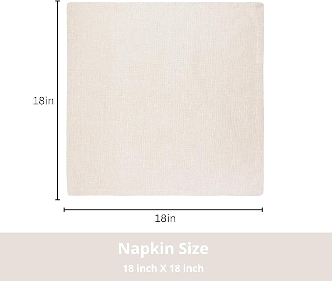 PurpleEssences Set of 12 Cloth Dinner Napkins 100% Cotton 18x18 Inch - Soft Durable Washable - Ideal for Farmhouse Party Spring Easter Summer - Perfect Everyday Use Table Linen - Royal Linen