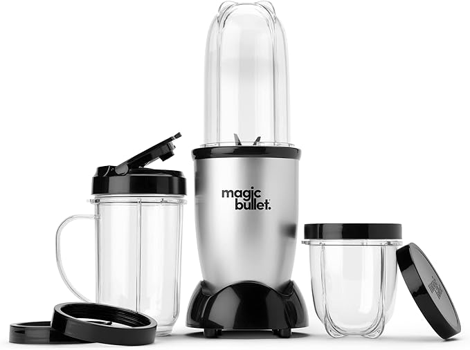Magic Bullet Blender,Small,Silver,11 Piece Set,(Pack of 2)