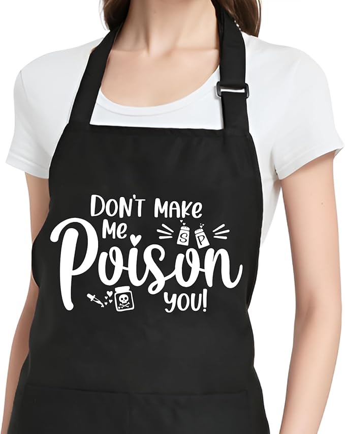 Funny Cooking Aprons for Women with Pockets, Kitchen Chef Aprons for Bakers, Birthday Gifts for Mom Wife Friends