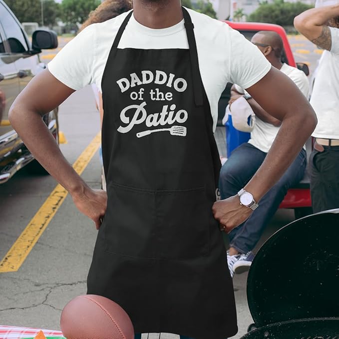 SANDJEST Men's Aprons with Pockets - Funny Aprons for Men BBQ, Kitchen, Cooking - Gifts for Birthday, Birthday