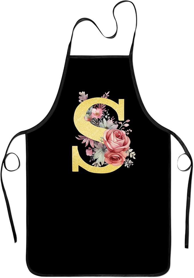 Monogrammed Aprons - A-Z Initial, Letter Aprons for Cooking and Baking
