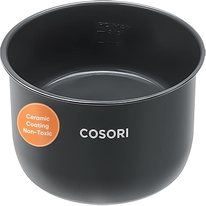 Cosori Pressure Cooker Ceramic Inner Pot, Compatible with Cosori Pressure Cooker CMC-CO601-SUS Only, BPA-Free, Non-Stick, CRP-CO601IP-SUS