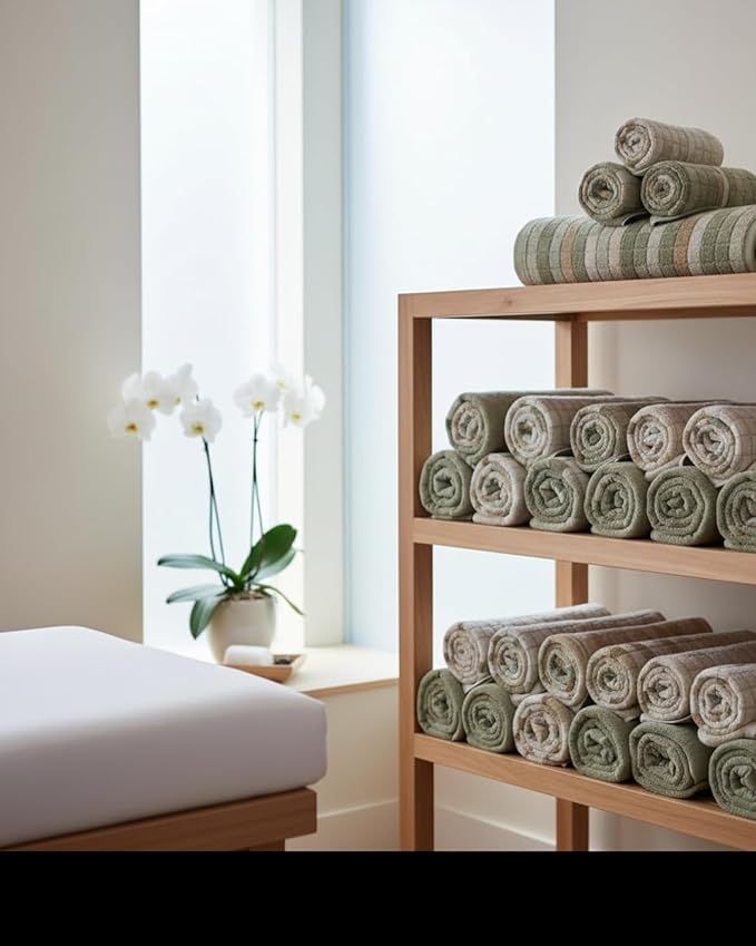 BIOLINEN 6-Piece Luxury Towel Set Blush 2 Bath Towels, 2 Hand Towels, 2 Washcloths Soft Absorbent Cotton Towel Pack for Bathroom, Home, Gym & Travel