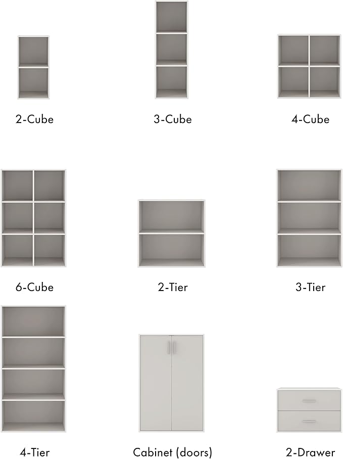 Homes: Inside + Out Apexa 2-Drawer Wooden Stackable Storage Drawers, Small Food Pantry Cabinet, Cajonera De Madera, Underbed Drawer Dorm Teen Room Decor & Bedroom, Home Office, Kitchen, Taupe Grey