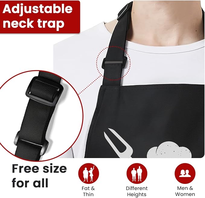 SANDJEST Funny Apron for Dad - Birthday Father’s Day Cooking Grilling Gifts for Mens