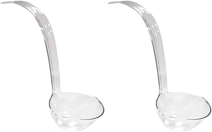 Party Essentials N512 Hard Plastic 5-Ounce Punch Bowl/Serving Ladle, 1-Count, Clear (Pack of 2)