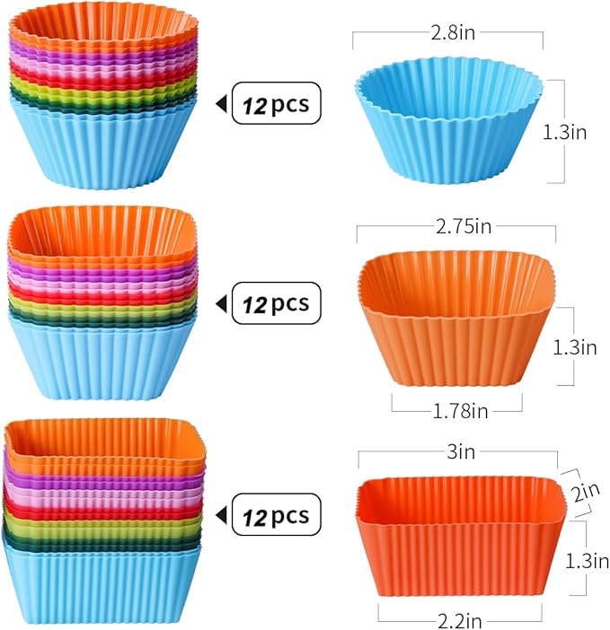Doiaz Silicone Lunch Box Dividers, 46 Pcs Bento Bundle Lunch Box Kit for Kids Lunch Accessories, BPA Free, Dishwasher Safe