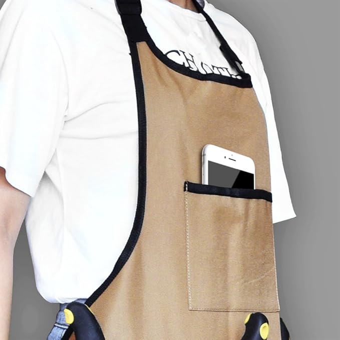 Garden Apron for Men Women with 14 Pockets, Gardening Tool Work Aprons
