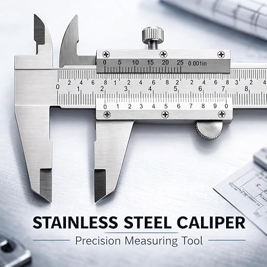 Vernier Caliper, 0-6inch/0-150mm Manual Micrometer, Stainless Steel Caliper,0.02mm/0.001" High Precision, Durable Slide Caliper Measuring Tool