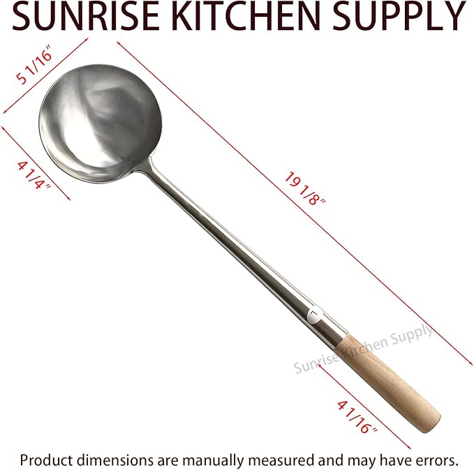 Sunrise Kitchen Supply Commercial Grade Wok Ladle 18.25" (#L)