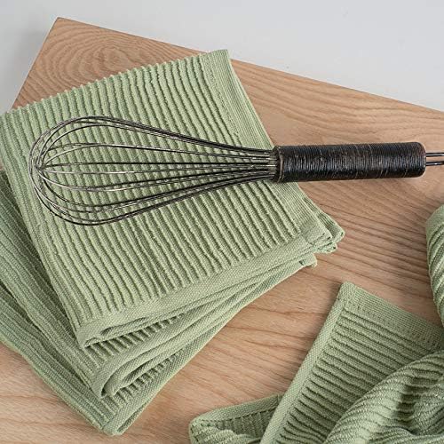 Now Designs Ripple Kitchen Dishcloth Sage 13 x 13in Set of 4
