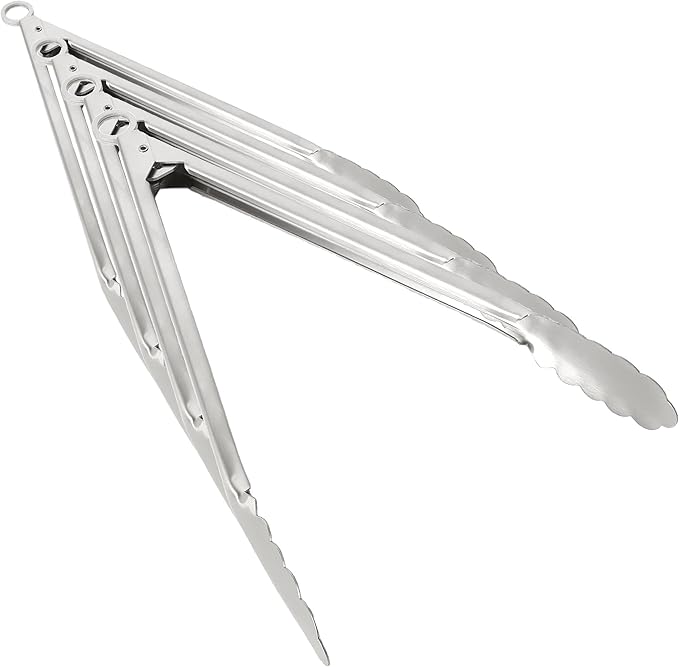 Martha Stewart Richburn 2pc (12" & 9") Tongs Set - Stainless Steel (Pack of 4)