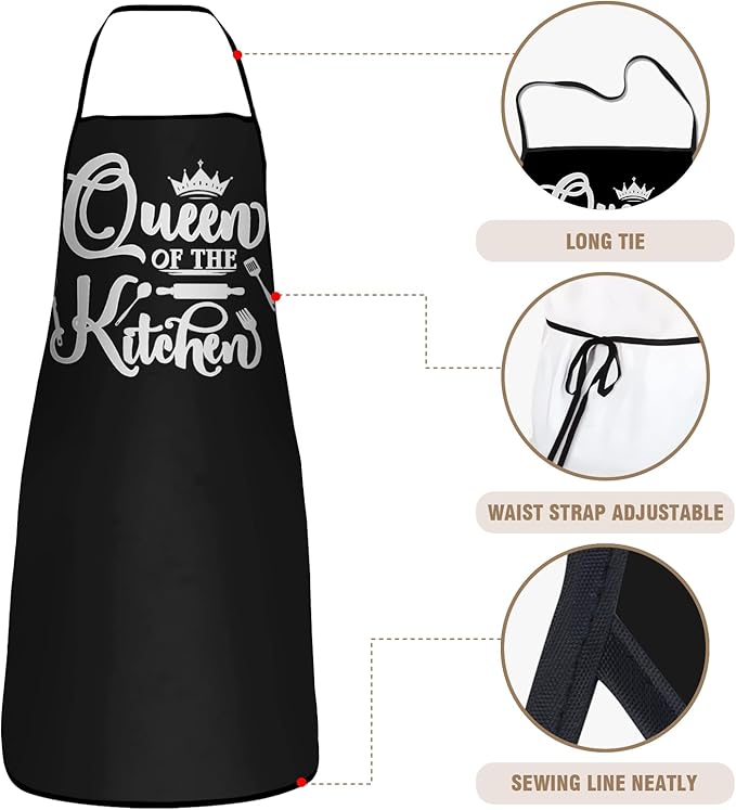 Funny Apron for Men Women Baking Gardening Sewing BBQ Waterproof Cute Gifts