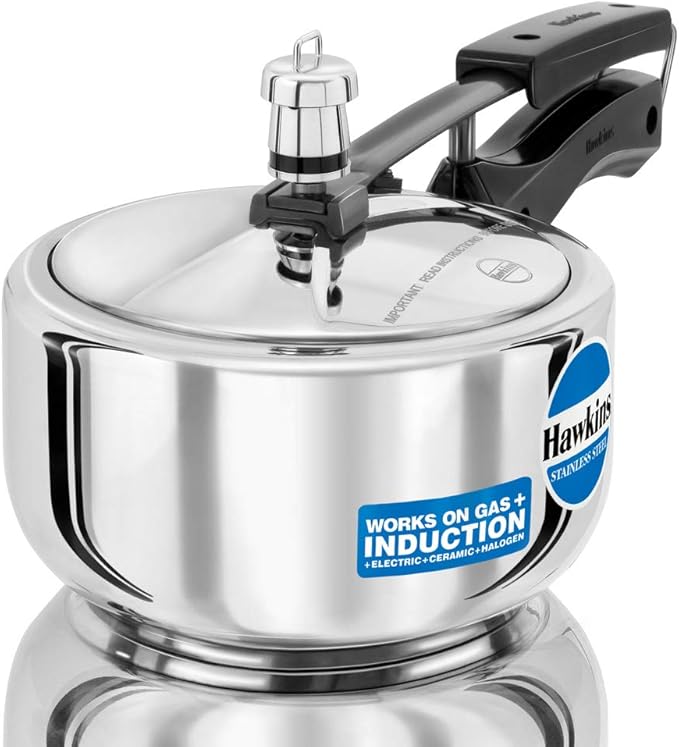 Hawkins B25 Pressure cooker, 2 Litre, Silver