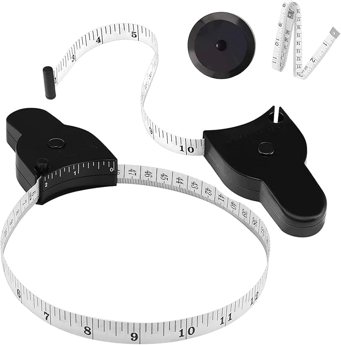 Automatic Telescopic Tape Measure, Body Measure Tape 60 inch (150cm), Self-Tightening Retractable Measuring Tape for Body Accurate Way to Track Weight Loss Muscle Gain by One Hand, 4 Piece
