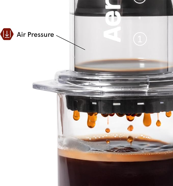 AeroPress Original Coffee Press - All-in-One French Press, Pour-Over & Espresso Style Manual Brewer, 2 Min Brew for Less Bitterness, More Flavor, Small Portable Coffee Maker, Travel & Camping