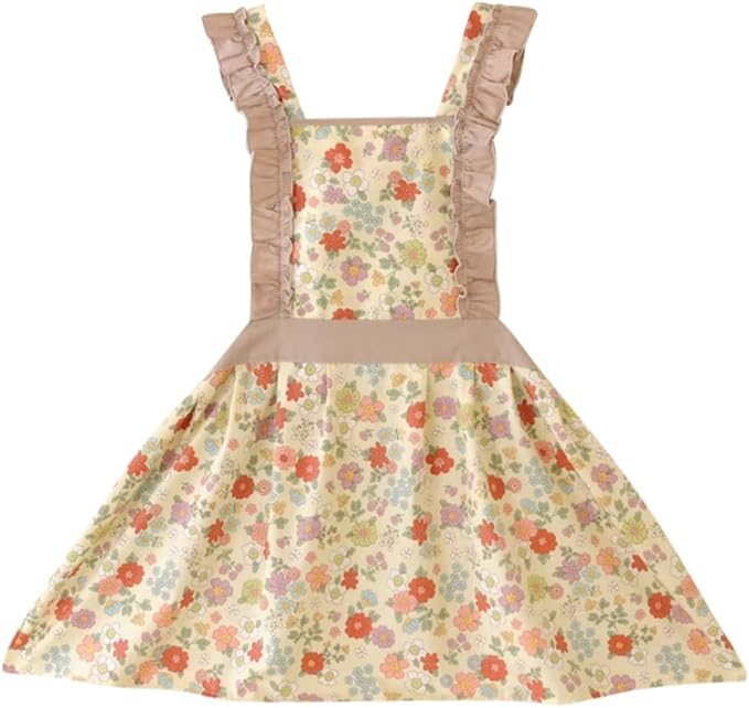 CRB Fashion Kids Cooking Baking Apron | Toddler, Little Girls, Cute Kitchen Chef Aprons