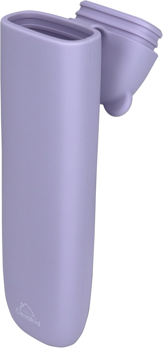 Silicone Cutlery Storage Box for Toddler Utensils – Fits Spoon, Fork & Knife | BPA-Free (Purple Light)