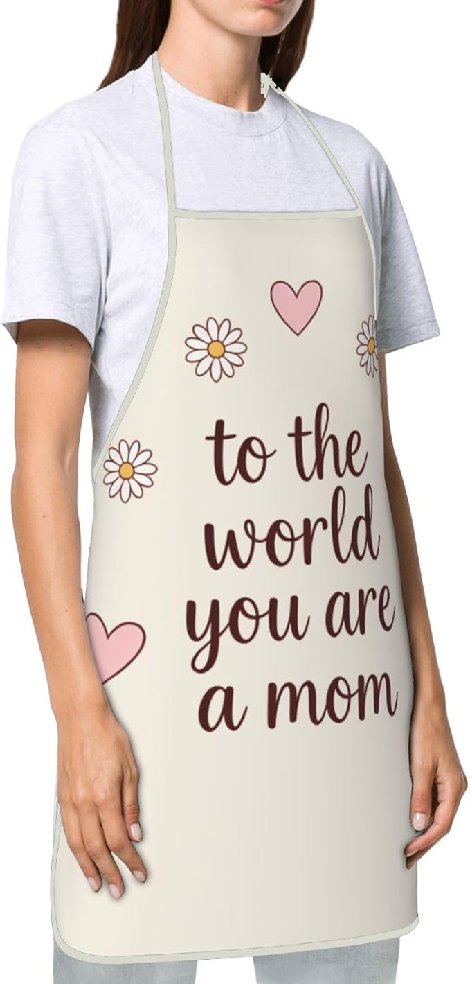 Mothers Day Gifts Womens Aprons for Cooking,Gifts for Mom Anniversary Valentine's Day,Birthday Gifts for Women,Funny Kitchen BBQ Painting Matching Apron