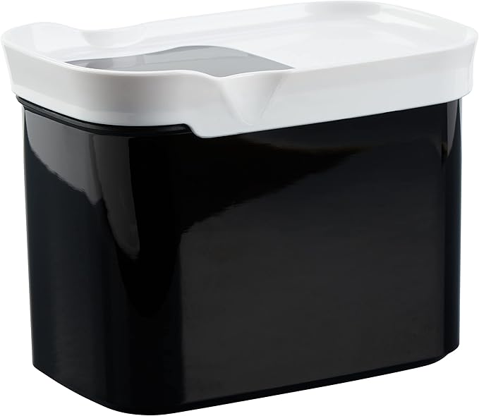 Emsa N11426 Optima Dry Storage Container, 1 Litre, Rectangular, Portrait Format, 100% Safe, Hygienic, Safe and Space-Efficient, Fresh Seal, BPA Free, Black