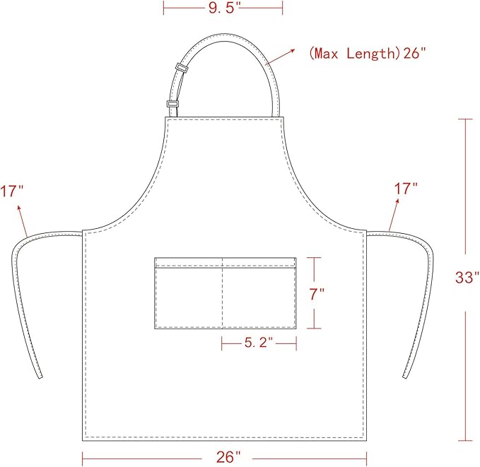 yotache Chef Apron Set, Chef Hat and Kitchen Apron Adult Adjustable White Apron Baker for Men and Women, 2 Sets (33" L x 26" W)