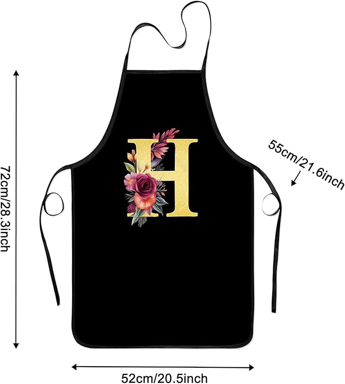 Monogrammed Aprons - A-Z Initial, Letter Aprons for Cooking and Baking