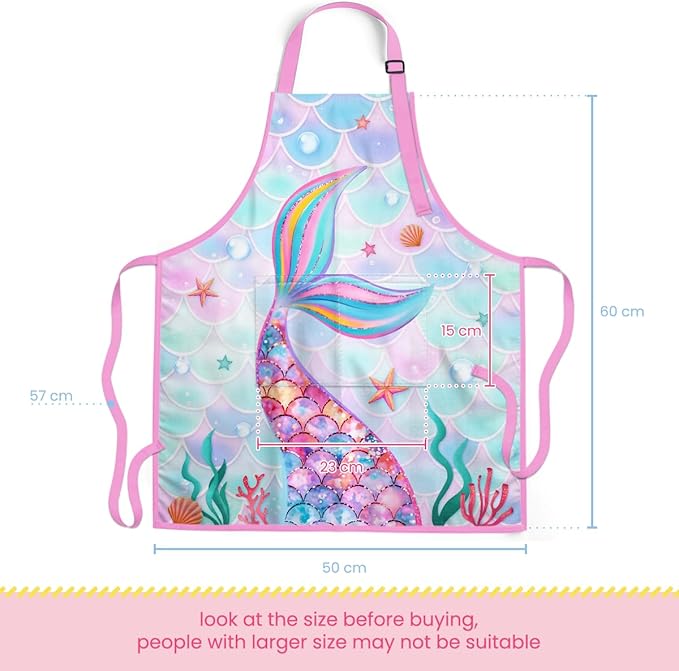 SANDJEST Kids Apron with Chefs Hat Set, Kitchen Apron Gifts