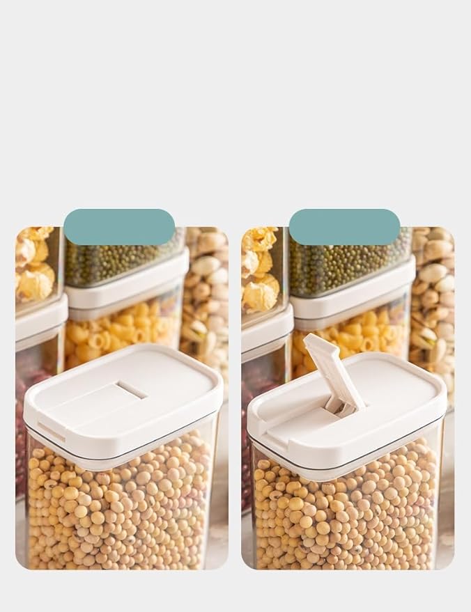2PCS Airtight Food Storage Containers Set with Lids PP Free Plastic Dry Food Canisters for Kitchen Pantry Organization and Storage (1200ml/42.24oz)