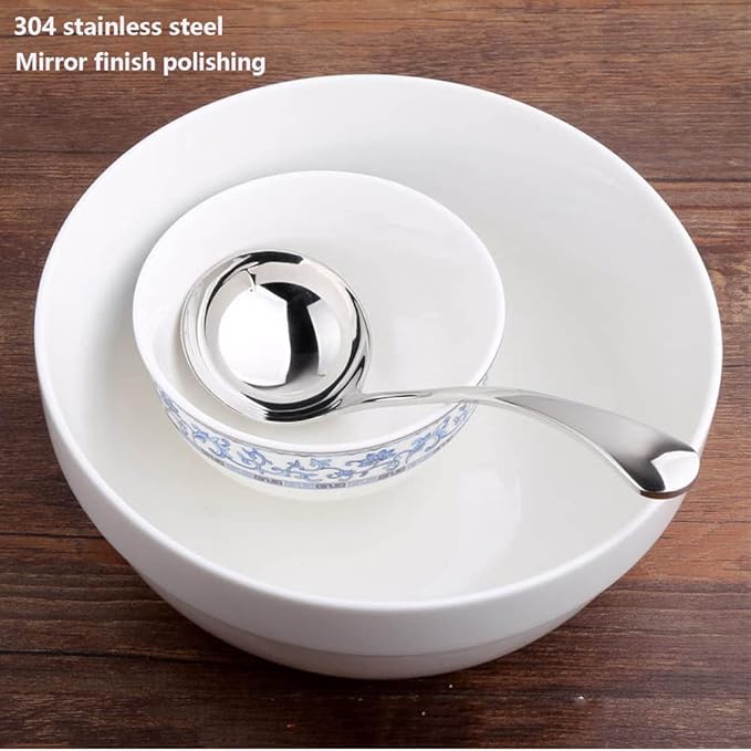 7.9-Inch Silver Small Ladle,Pack of 2,Premium 18/10 Stainless Steel,Ideal for Serving Gravy,Sauce,Soup