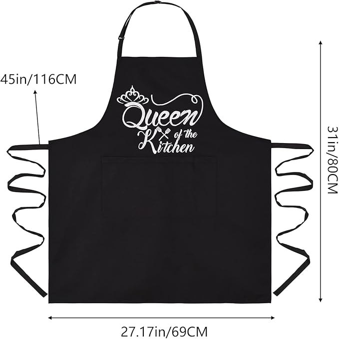 Funny Aprons for Women with Pockets, Kitchen Cooking Grilling Bbq Cute Chef Apron, Mothers Day Birthday Gifts for Women