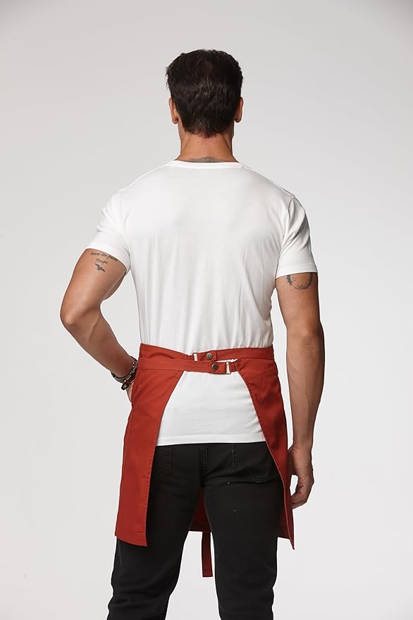 Unisex Waist Apron Half Bistro Apron Server Aprons with Pockets Waterproof 4251BY